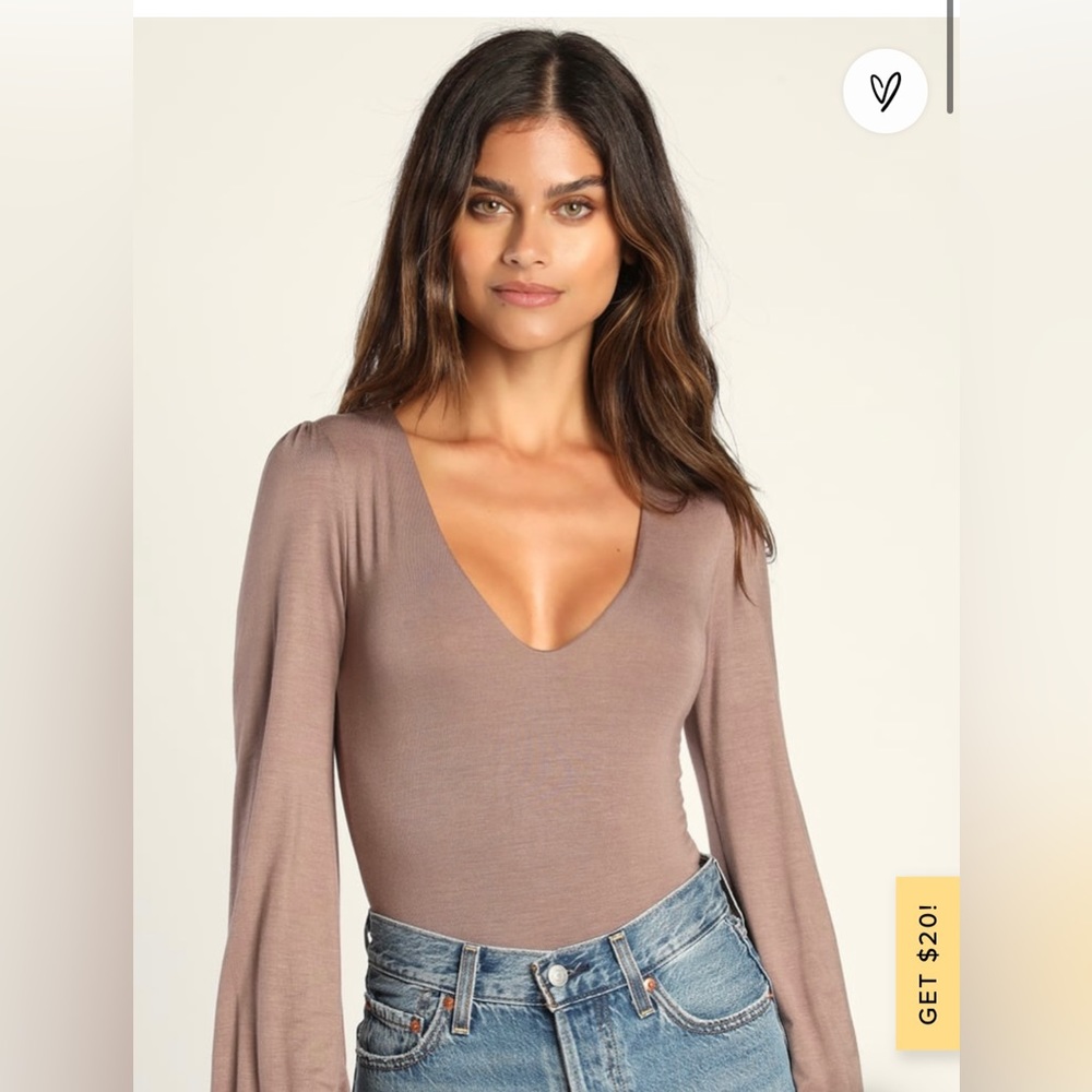 Balloon sleeve bodysuit